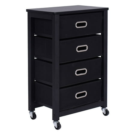 - Gymax Rolling File Cabinet Heavy Duty Mobile Storage Filing Cabinet w/ 4 Drawers Black