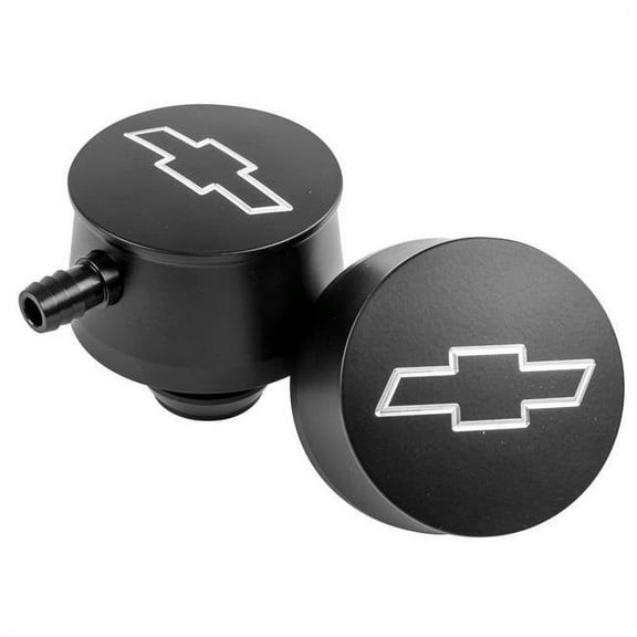 Billet Specialties BLK21220 PCV Breather Bowtie Cap, Black