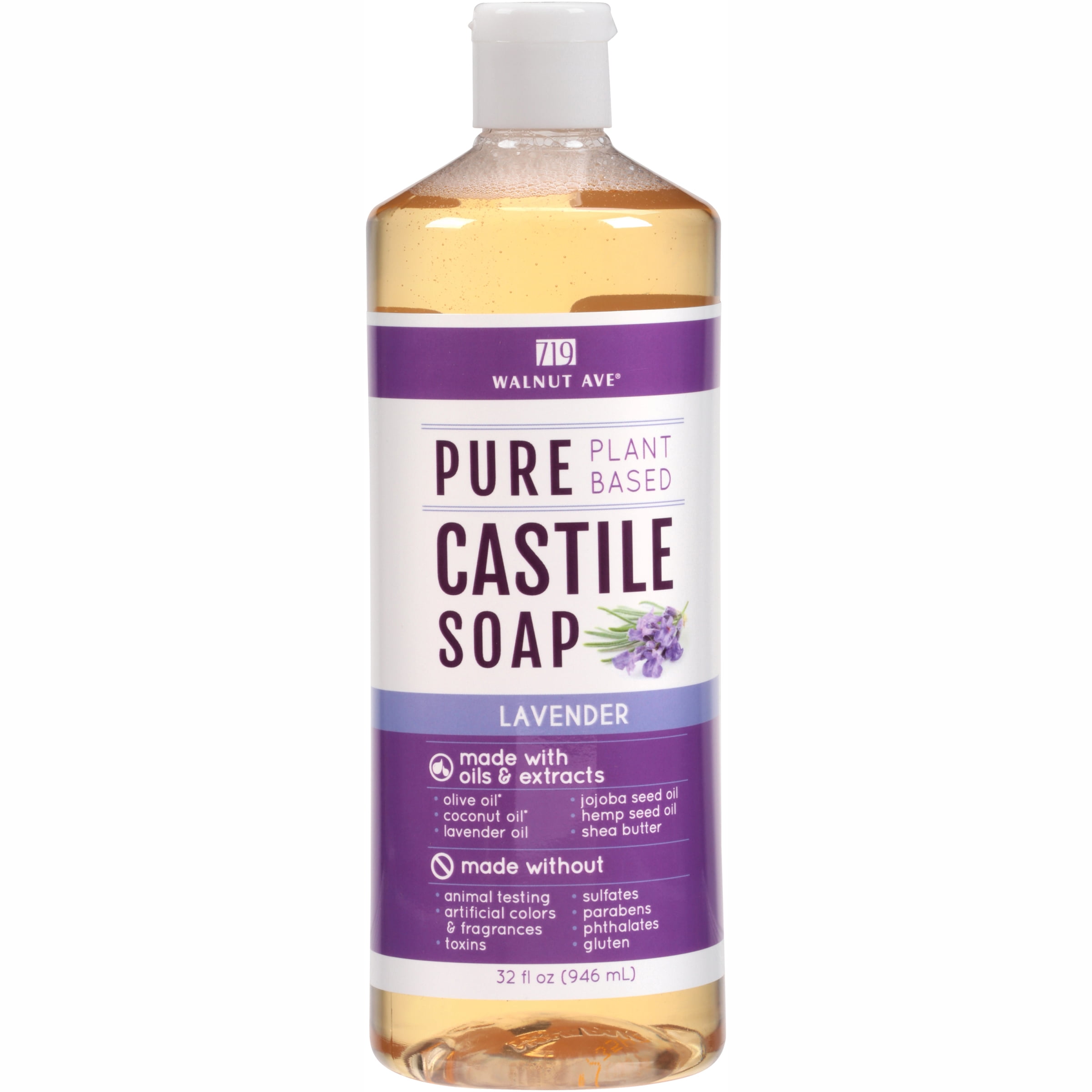 719 Walnut Ave® Pure Plant Based Castile Lavender Soap 32