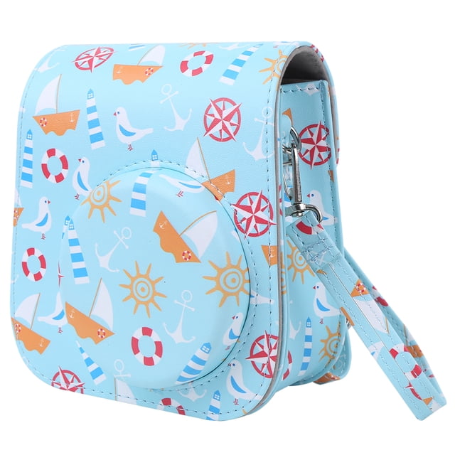 Bolsa de cuero PU Jadeshay para Fujifilm Mini con correa para el hombro