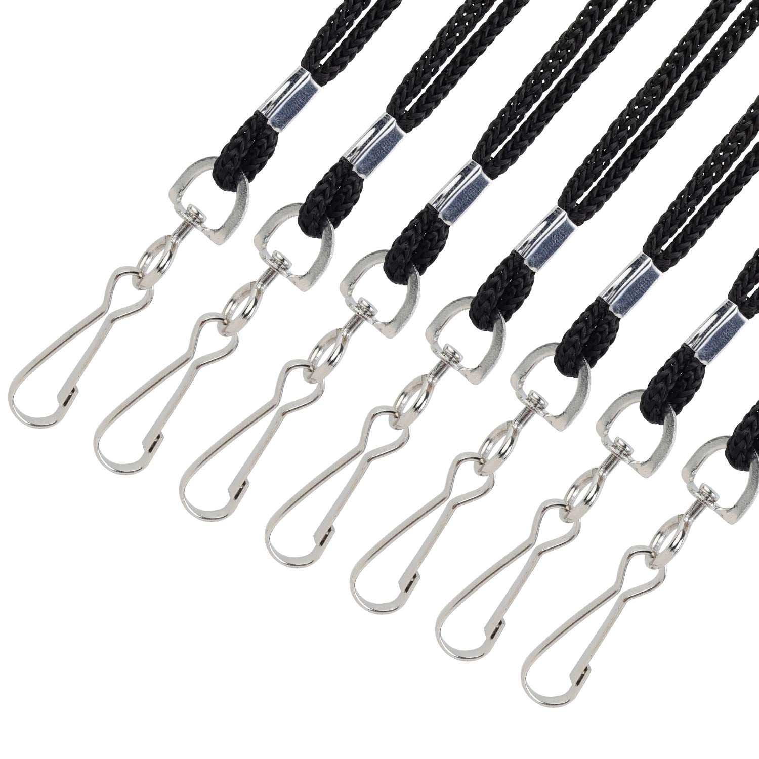 Id Black Lanyards Safety Badge Lanyard 36" With Swivel Hook 100 Pack