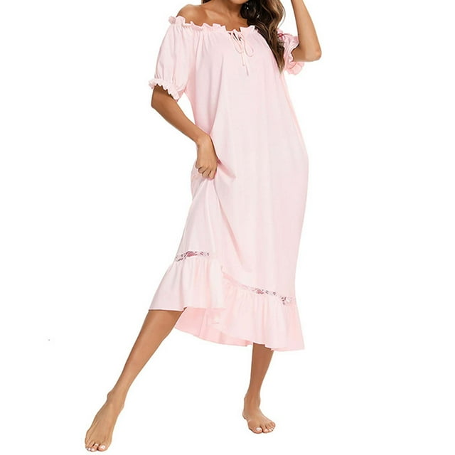 Pyjama en Satin pour Femme Nuisette en Satin Short de Pyjama Léger Femme Robe de Nuit en Polyester Femme Longue Chemises de Nuit pour Dames Pyjamas pour Femmes avec Chat Chemises de Nuit pour Personnes Âgées Robe Ajustée pour Femme Soirée Romantique Robe à Carreaux