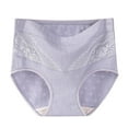 thumbnail image 2 of Kmdttou Up to 50% off!Women's Solid Lace Plus Size XL-6XL Casual High Waisted Cotton Underwear Ladies Soft Full Briefs Panties Soft Breathable Super Stretchy Ladies Briefs (Available in Plus Size), 2 of 7