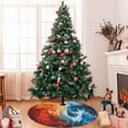 thumbnail image 7 of Yiaed Red And Blue Waves Print Christmas Tree Skirt , Tree SkirtsTree Mat for Christmas Winter Holiday Indoor Decorations-48", 7 of 7