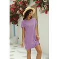 thumbnail image 4 of Sherrylily Women T Shirt Mini Dress Summer Crew Neck Short Sleeve Casual Dress with Pocket, 4 of 6