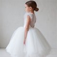 thumbnail image 2 of Vedolay Young Girl Dresses Flower Girls Maxi Dress Bridesmaid Wedding Pageant Party Princess Communion Floral Boho Vintage Lace Dance Gown,White 6-7 Years, 2 of 5