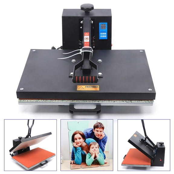 16 X 24in Heat Press Machine, Time and Temperature Adjustable, Automatic Thermostat, 1800W Flat Plate Heat Press for Clothes, Pillows 110V