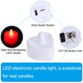 thumbnail image 4 of Unique Bargains Bougies LED en Forme de Cœur Sans Flamme, Bougie Chauffe-Plat LED Lumière Rouge avec Pétales de Rose Rouges Artificiels, Lot de 24, 4 of 7