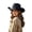 Black, variant on Breathable Mesh Western Cowboy Hat, Wide Curved Brim Outdoor Sun Hat for Women Men Grey One Size