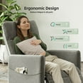 thumbnail image 3 of AENKYO Power Recliner Chair, Electric Linen Recliner with Adjustable Backrest & Footrest for Living Room, Light Gray, 3 of 9
