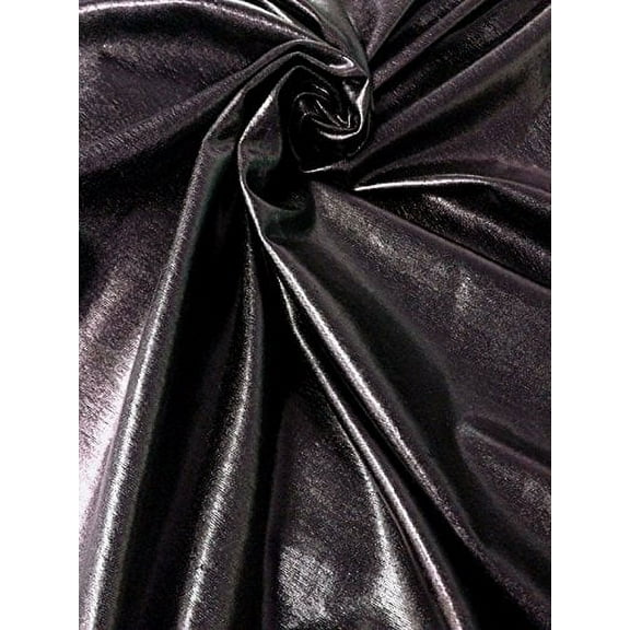 Colorful Shiny All Over Foil on Stretch Lightweight Knit Jersey Polyester Spandex Fabric