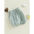 thumbnail image 3 of Nygoyerh Baby Girls Bloomers Shorts Plaid Print Elastic Waist Ruffled Detail Short Pants Infant Clothing 3M 6M 9M 12M 18M 24M, 3 of 7