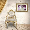thumbnail image 3 of Johnson, George 18x13 Gold Ornate Wood Framed with Double Matting Museum Art Print Titled - Purple and White Dahlia, 3 of 4