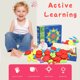 thumbnail image 3 of Teissuly 130Pcs Of Pattern Building Blocks, Geometric Manipulation Puzzle, Classic Educational Toys, Suitable For Children Over 3 Years Old Teissuly WER202311016517, 3 of 9