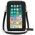thumbnail image 1 of Touch Screen Phone Crossbody Bag - Black, 1 of 6