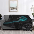 thumbnail image 5 of Lsque Geometry Dash Print Flannel Throw Blanket, Ultra-soft Blanket for Bed, Couch, Car, Hypoallergenic Anti-pilling blanket-60"x50", 5 of 8