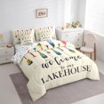 thumbnail image 3 of Feelyou Boat Paddle Twin Bedding Sets 7pcs, Rustic Lake House Bedding Comforter Set, 3 of 8