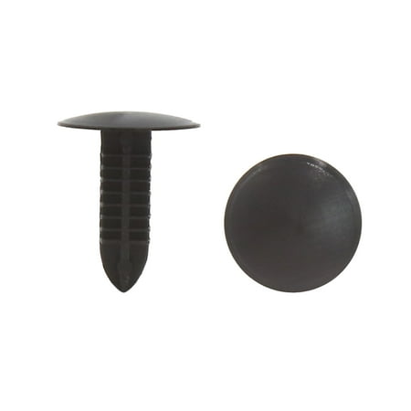 - 40Pcs Black Plastic Rivet Door Trim Panel Hood Moulding Clips 5 x 5mm for Car