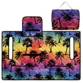 thumbnail image 3 of SEANATIVE Golf Cart Front Seat Covers with Pockets, Non Slip Golf Cart Seat Cushion Covers Suitable for Summer Winter All-Season, Easy to Install and Clean, Palm Tree Colorful Sky Pattern, 3 of 7