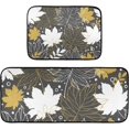 thumbnail image 7 of SKYSONIC Gloden Fall Leaves Kitchen Rugs Set of 2, Abstract Maple Leaf Floor Runner Area Rug Washable Carpet Mat Perfect for Living Room Bedroom Entryway, 7 of 7