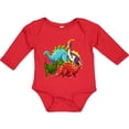 thumbnail image 3 of Inktastic Cute Dinosaurs Boys or Girls Long Sleeve Baby Bodysuit, 3 of 5
