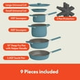 thumbnail image 6 of bella 9-Piece Cookware Set, Fits-anywhere™ Kitchenware, Surf, 6 of 11
