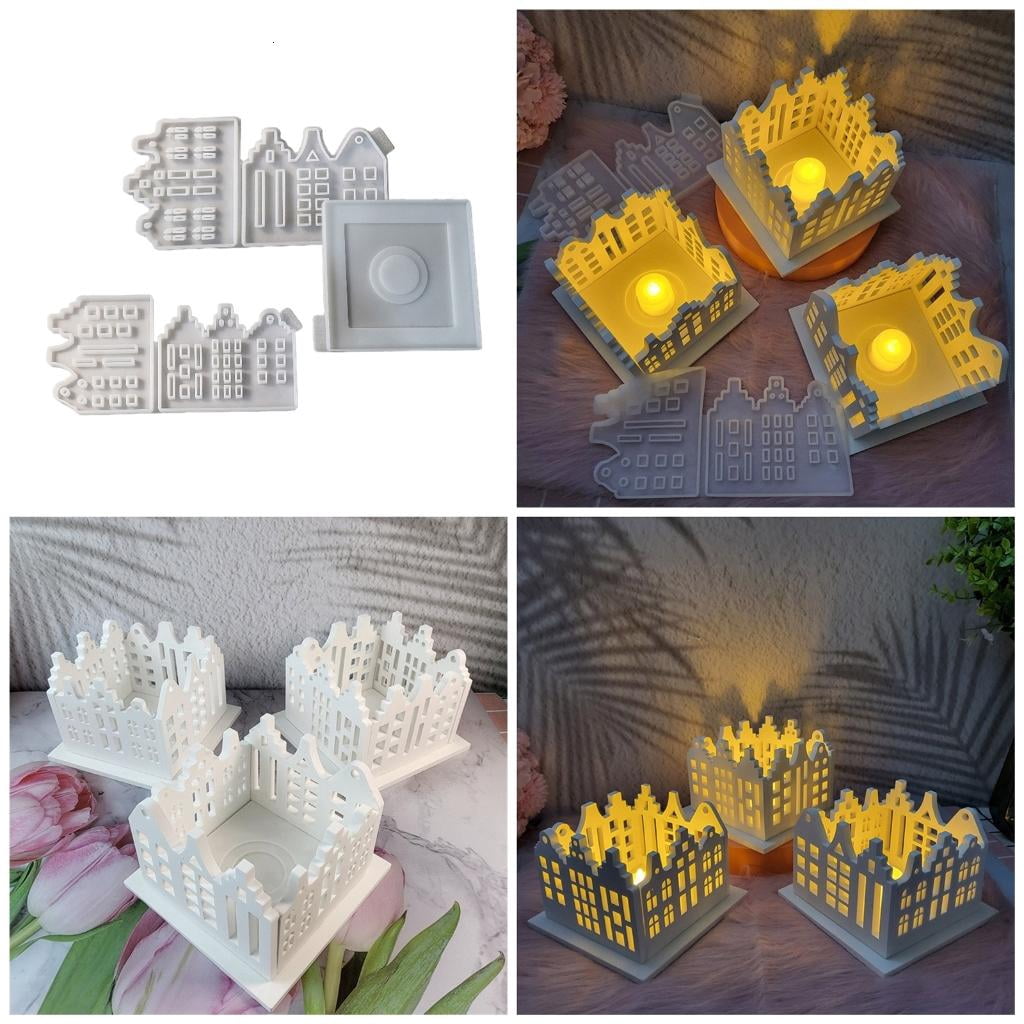House Decoration Silicone Mould Candle Stand Resin Craft Flexible Silicone Mold Hand-Making Supplies