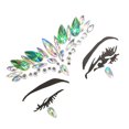 thumbnail image 3 of Guardurnaity Ojo cara gemas pegatinas de diamantes de imitación frente cristal joyería temporal DIY decoraciones disfraz boda Festival maquillaje Tratamientos faciales Verde, 3 of 6