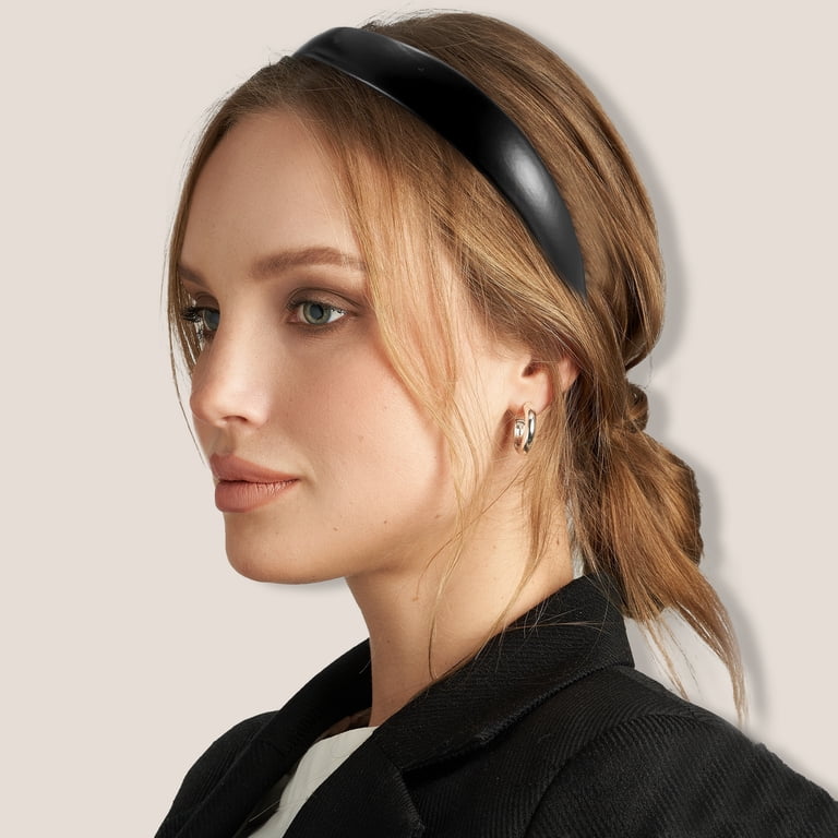 2885 Leather Headband, Black, One Size Amazon.com: Leather Headband or Microsuede Headband for Men  main image 3