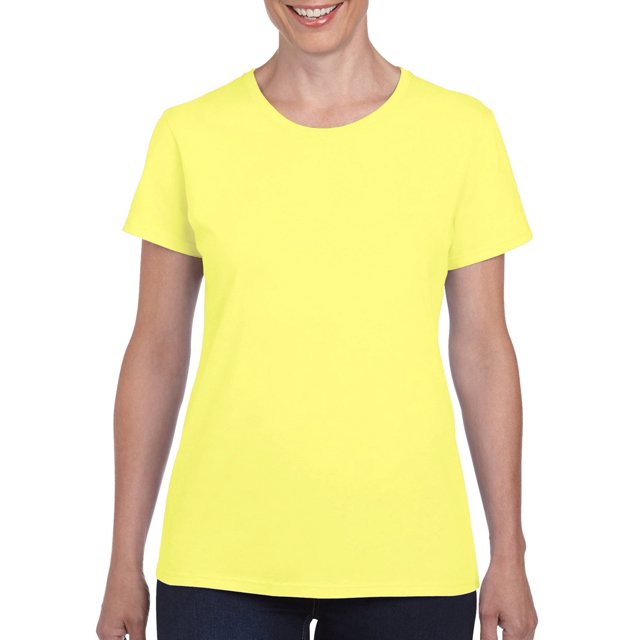 Heavy Cotton Women’s T-Shirt, L, Cornsilk