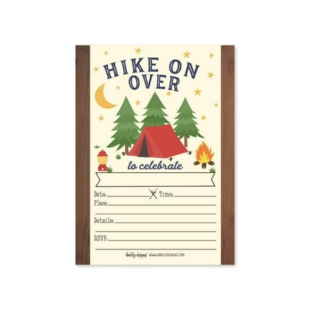 25 Camping Kids Birthday Or Slumber Party Invitations Baby Shower