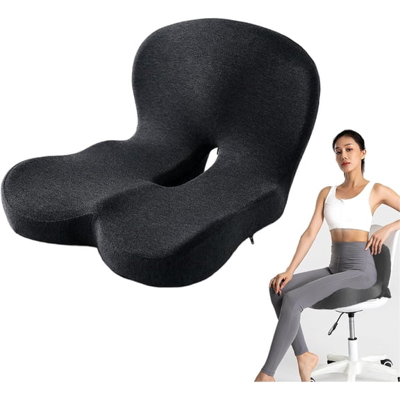 Memory Foam L Shaped Seat Cushions, Upgraded Ergonomic Car Seat Cushion, Memory Foam Seat Cushion for Car and Office Chair