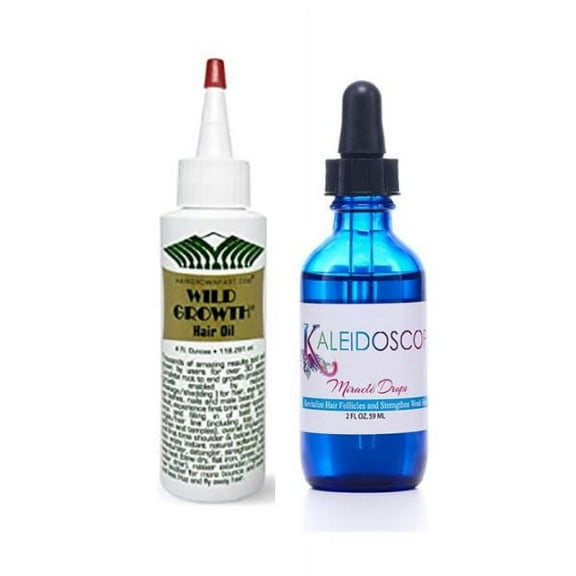 Wild Growth Hair Oil, 4 oz   Kaleidoscope Miracle Drop Hair Growth Oil, 2 oz * BEAUTY TALK LA *