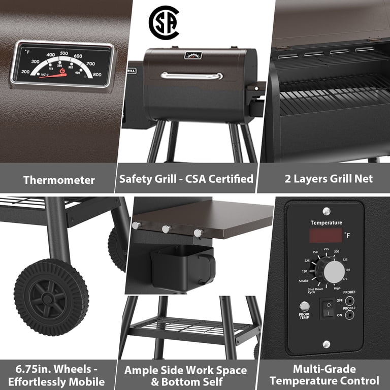 PARGRILL Wood Pellet Grill & Smoker, 467 Sq In photo 4