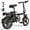 Black Rear-Seat, variant on Electric Folding Bike for Teenager and Adults, 12AH Removable Battery 14" Electric Bike 500W Motor, 20+ Miles Range, Mini Ebike for City Commuter, UL2849