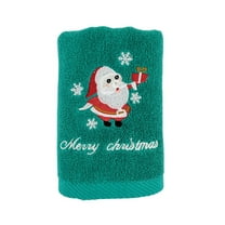 Qocolhg Christmas Decorations Outdoor Indoor, Merry Christmas Towel Embroidered Hand Towels Hand Towels Bathroom Set Comfortable Christmas Bathroom Towels Christmas Ornaments Gifts