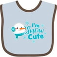 thumbnail image 3 of Inktastic I'm Snow Cute with Snowman and Snowflakes Christmas Boys or Girls Baby Bib, 3 of 4