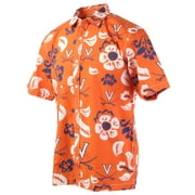 Wes and Willy Men's University of Virginia Cavaliers Floral Shirt Button Up Beach Shirt