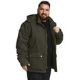 thumbnail image 6 of Soularge Men's Big and Tall Winter Coat Warm Puffer Jacket Waterproof Insulated Jacket Green 6X, 6 of 10