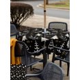 thumbnail image 4 of Outdoor Tablecloth with Umbrella Hole and Zipper, Christmas Tree Square Table Cloth 54x54 Inch Waterproof Tablecloth, Winter Xmas Pine Leaf Snowflake Black Picnic Table Cover for Patio Camping, 4 of 7