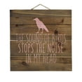 thumbnail image 1 of The Sound of Birds Stops the Noise - Decorative REAL WOOD Wall Art - Faux Pallet Look, 1 of 3