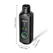 LEKATO 1 Pack for Mono, XLR Bluetooth Receiver, Wireless BT Adapter, Bluetooth 5.3, 48kHz/24bit, 165ft Range, for Mixing Console Desk, Audio Mixers, Speakers, DJ PA Systems, 15H Battery Life