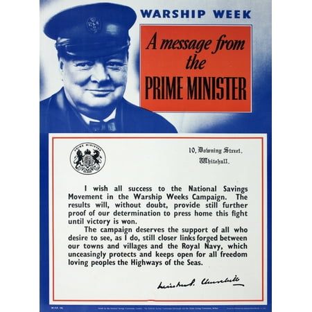 Ww2 Poster Warship Week Winston Churchill Poster Print By Mary Evans Picture LibraryOnslow Auctions (Best Warships Of Ww2)