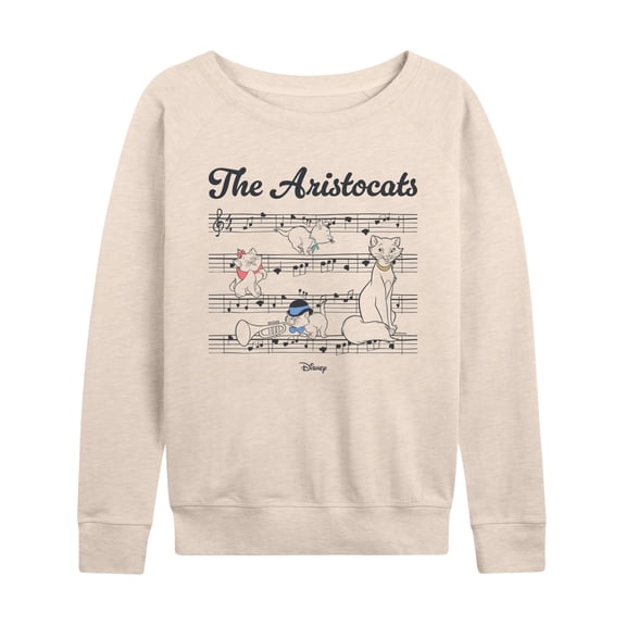 The Aristocats - Sheet Music - Women's French Terry Long Sleeve Pullover