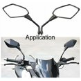 thumbnail image 4 of Pair of Rearview Mirrors for Motorcycles Universal Rearview Mirror for Scooter Motorcycle Quad ATV Bikes Bicycle Thread Bolt 8 mm, 4 of 5