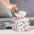 thumbnail image 6 of Lsque Cute Cartoon Sloth Printed Tissue Box Cover Holder, Facial Paper Organizer Dispenser,Square with Bottom Belt, PVC Leather Decorative Organizer, 6 of 8