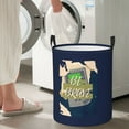 thumbnail image 7 of DouZhe Waterproof Collapsible Large Laundry Baskets, Blue Be Brave Gamepad Prints Circular Hamper with Handles, 7 of 7