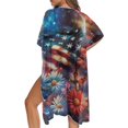 thumbnail image 5 of HELLHERO Stylish Bathing Suit Cover Up for Beach Polyester Lightweight Beach Kimono Butterfly Starry Sky Pattern, 5 of 6