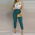 thumbnail image 2 of Edvintorg Women's Summer 2025 Sleeveless Jumpsuit Elegant Womens Fashion Summer Solid Casual Pocket Sleeveless Suspender Jumpsuit Green S, 2 of 5