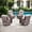 Brown Wicker/Beige Cushion, variant on Opohoro Outdoor Swivel Rocker Patio Chairs Set of 2, with 6 inch Thick Cushions, Wicker Outdoor Swivel Chairs High Back Patio Swivel Glider Chairs for for Porch Deck Backyard